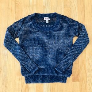 Mudd blue sweater with lace back detailing size XS